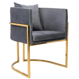 King Home Fotel CHLOE VELVET ciemny szary