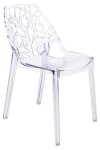 King Home Krzesło KORAL SLIM transparentne - poliwęglan