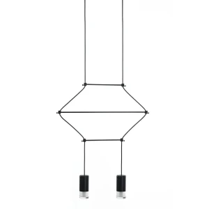 King Home Lampa wisząca FLUSSO 2 czarna