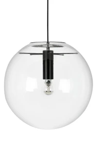 King Home Lampa wisząca SANDRA 40 czarna - szkło, metal