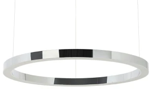 King Home Lampa wisząca RING 100 srebrna - LED, stal polerowana