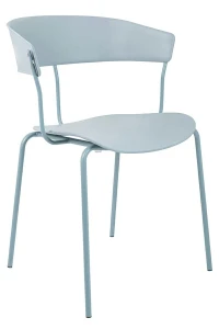 King Home Krzesło JETT jasnoszare - polipropylen, metal