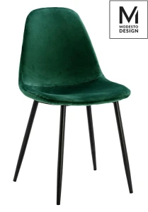 Modesto Design krzesło LUCY zielone - welur, metal