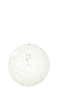 King Home Lampa wisząca LUNA 60 biała - sznurek konopny