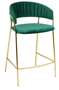 King Home Hoker MARGO 65 ciemny zielony - welur, podstawa złota