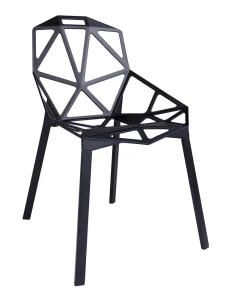 King Home Krzesło SPLIT PREMIUM czarne - aluminium, nogi czarne