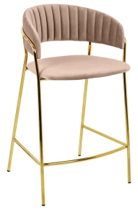 King Home Krzesło barowe MARGO khaki / beżowe