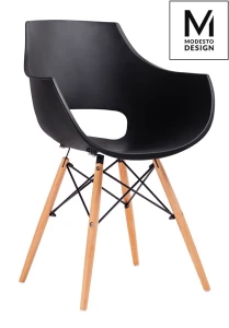 Modesto Design fotel FORO czarny - podstawa bukowa