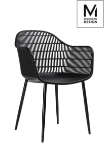 Modesto Design krzesło BASKET ARM czarne - polipropylen