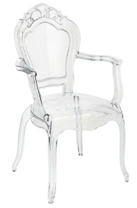 King Home Krzesło KING ARM transparentne - poliwęglan