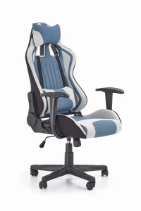 Halmar CAYMAN fotel gabinetowy jasny popiel-turkusowy