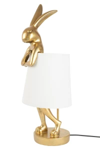 KARE lampa stołowa RABBIT złota / biała