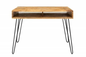 INVICTA biurko SCORPION 100 cm naturalne - mango, drewno, metal