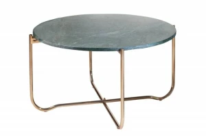 INVICTA stolik kawowy NOBLE 62 cm marmur - zielono złoty, marmur, metal