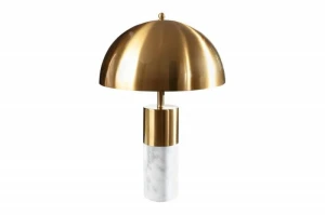 INVICTA lampa stołowa BURLESQUE - złota, biały marmur