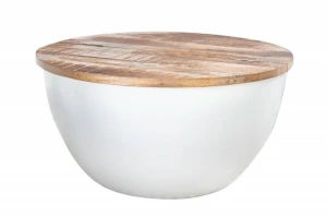INVICTA stolik kawowy INDUSTRIAL STORAGE 70cm biały Mango