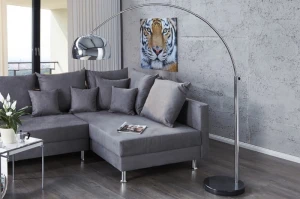 INVICTA lampa podłogowa BIG BOW II  chromowana - 170-205 cm